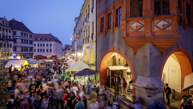 Görlitzer Untermarkt beim Altstadtfest 2019.