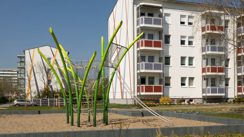 Spielplätze wie an der Glauchauer Straße sollen Riesaer Wohngebiete attraktiv machen.