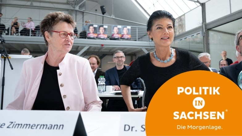 Sabine Zimmermann und Sahra Wagenknecht beim BSW-Parteitag am Wochenende in Dresden.