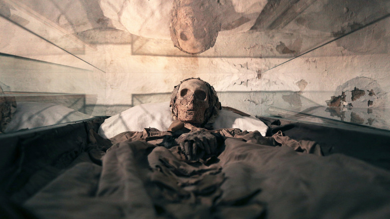 Die Mumien in der Gruft unter der Klosterkirche in Riesa wurden 2016 bis 2018 wissenschaftlich untersucht. Bald soll ihnen eine Sonderschau gewidmet werden.