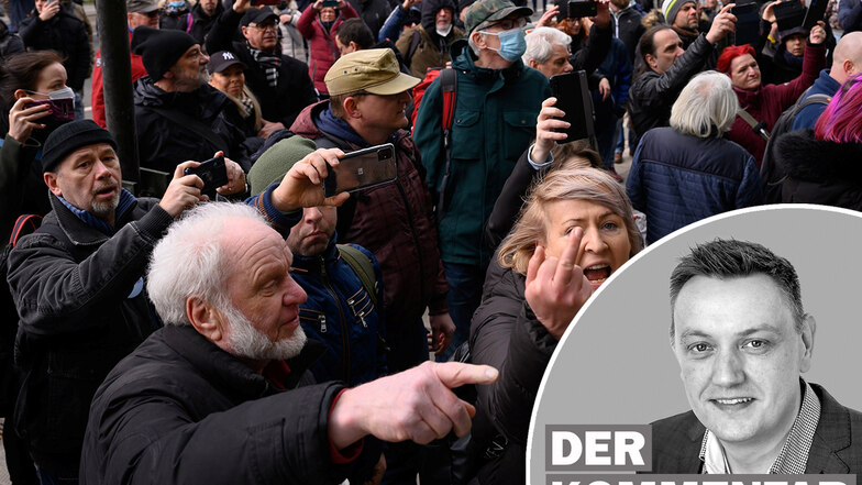 Der Dresdner Ableger der "Querdenken"-Bewegung hat am Wochenende gezeigt, wie aggressiv sie ist.