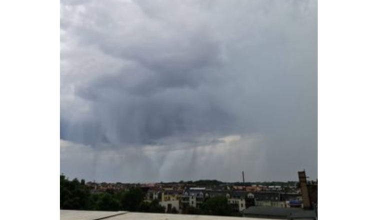 So sah das Unwetter am Montagabend in Görlitz aus.