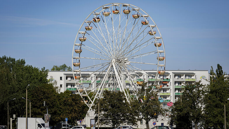 Der größte Hingucker des Jahrmarktes im Görlitzer Kidrontal ist das Riesenrad.