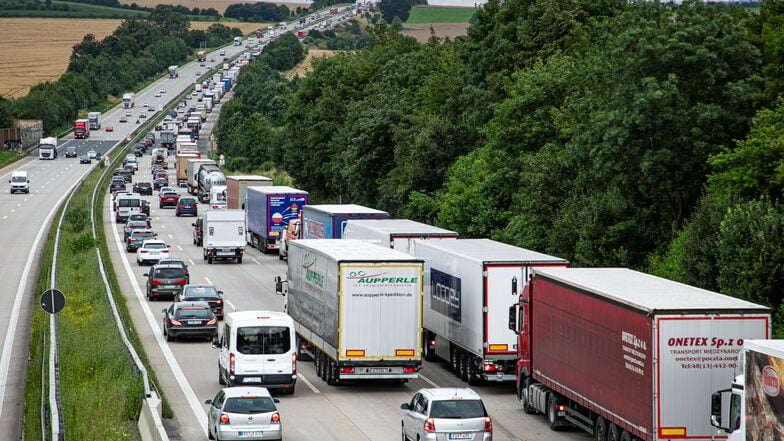 Die stauträchtigste Autobahn in Sachsen in der Ferienzeit war erneut die A4.