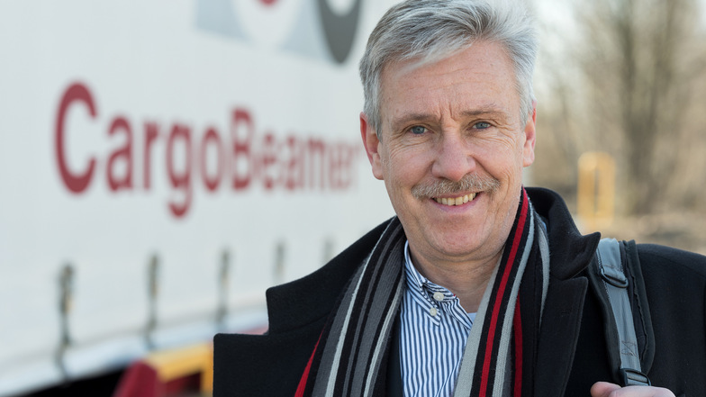 Der Geschäftsführer von Cargobeamer Hans-Jürgen Weidemann.
