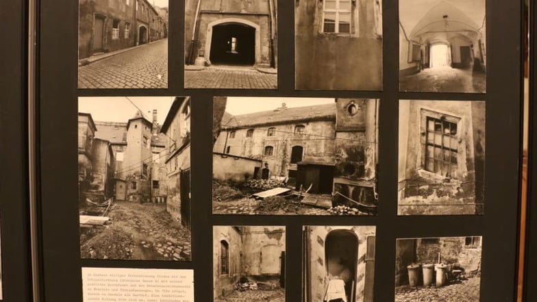 Allenthalben Tristesse und Verfall: Juliane Adler und Leonore Lobeck hatten 1988/89 den ruinösen Zustand in der historischen Meißner Altstadt dokumentiert.