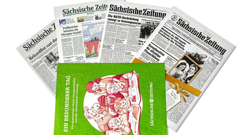 Das Archiv der Sächsischen Zeitung bietet den Nachdruck historischer Ausgaben in einer exklusiven Schmuckhülle als Geschenkidee an. Zum Jubiläum der SZ können Sie eine solche Ausgabe von Ihrem Geburtstag gewinnen.