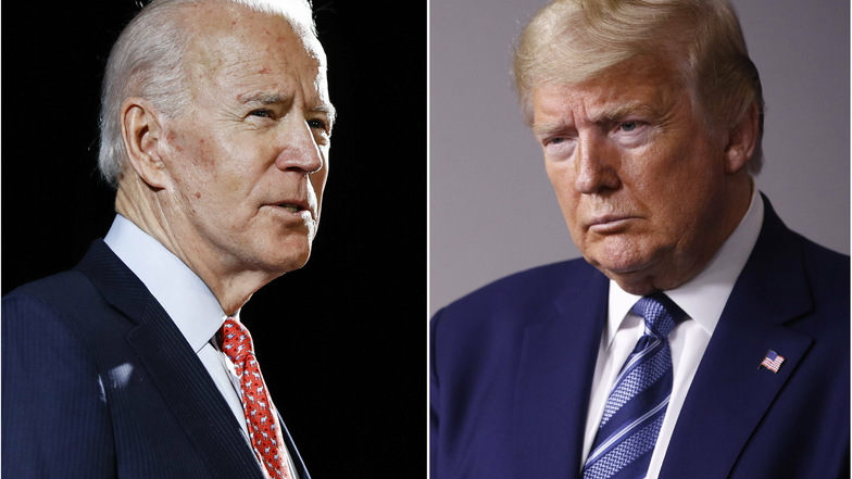 Am Donnerstag treten Joe Biden (l) und Donald Trump in einem weiteren TV-Duell gegeneinander an.