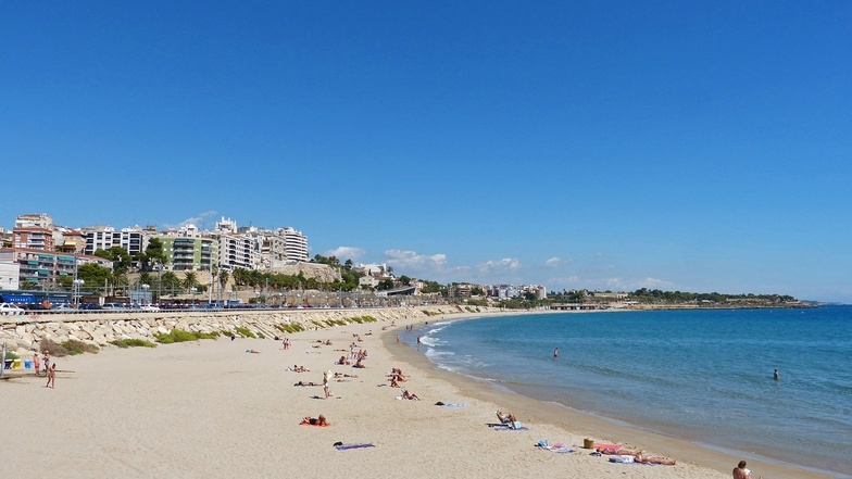 Der Strand von Tarragona.