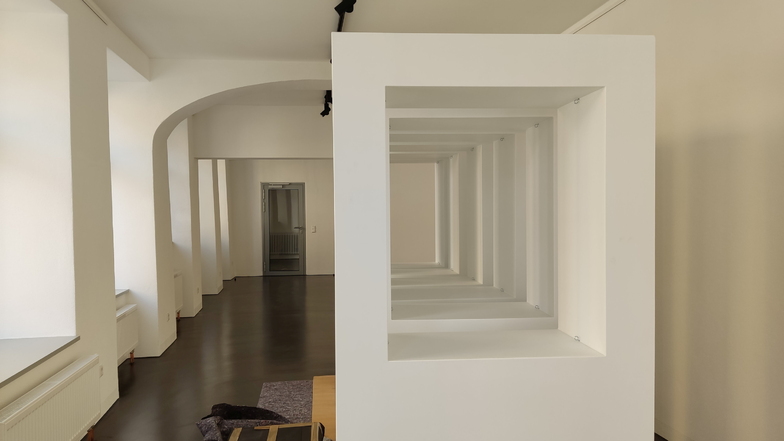 In diesem Galerieraum werden ab dem Wochenende Reproduktionen von Werken von Georg Baselitz und Gerhard Richter gezeigt. Hier will die Stadt Kamenz später eine Kunstschenkung präsentieren.