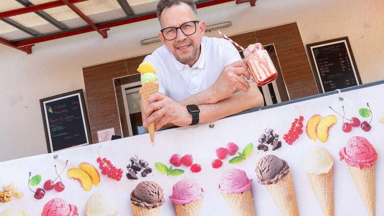 Dirk Walter ist der neue Betreiber vom Eiscafé in Graupa.
