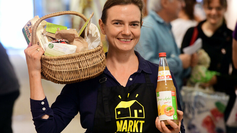 Anja Nixdorf-Munkwitz hat die "Marktschwärmerei" in Zittau organisiert.