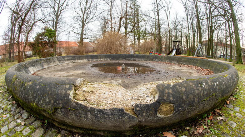 Der jetzige Zustand des Brunnens im Radeburger Zille-Hain bietet einen trostlosen Anblick. Doch das soll nicht so bleiben.