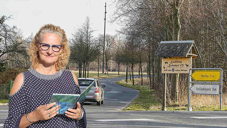 Ihre Vorgänger als Hartauer Bürgermeister und Ortsbürgermeister kämpften vergeblich um den Radweg zwischen dem Reiterhof "Drei Linden" und dem Ortseingang. Carola Zimmer hat nun einen Erfolg erreicht.