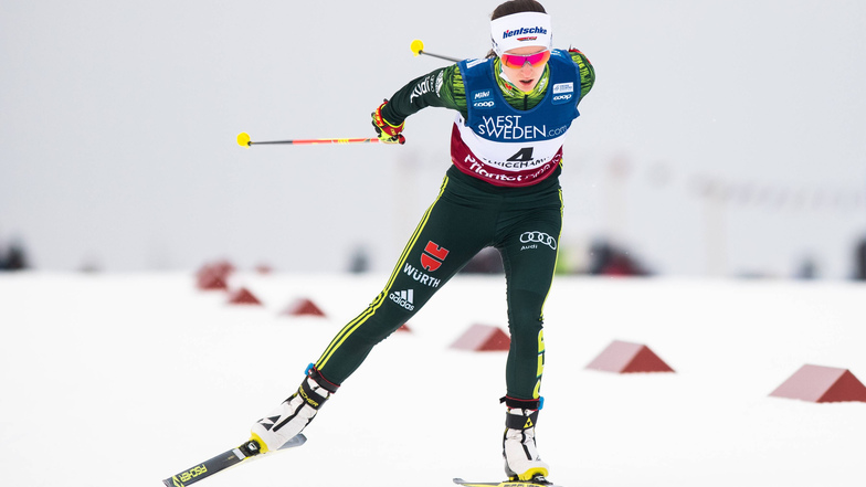 Julia Belger am vergangenen Wochenende beim Weltcup-Rennen im schwedischen Ulricehamn.