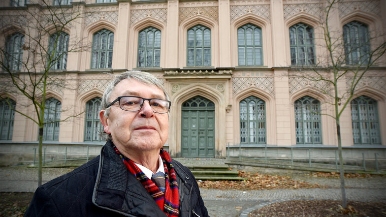 Auch der frühere Zittauer Stadtrat Gottfried Soukup setzt sich dafür ein, dass die ehemalige Baugewerkeschule nicht länger leersteht.
