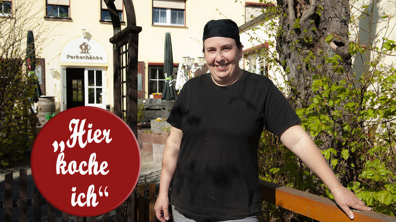 Sandra Hofmüller ist Chefköchin in der Parkschänke Zabeltitz. Sie wechselt sich derzeit mit einem Kollegen ab, um vor allem die Hotelgäste zu versorgen.