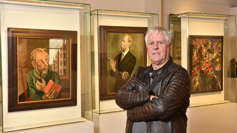 Rolf Günther, seit 1987 Direktor auf Schloss Burgk, rückte in seiner Amtszeit auch die Gemälde von Otto Dix ins rechte Licht.