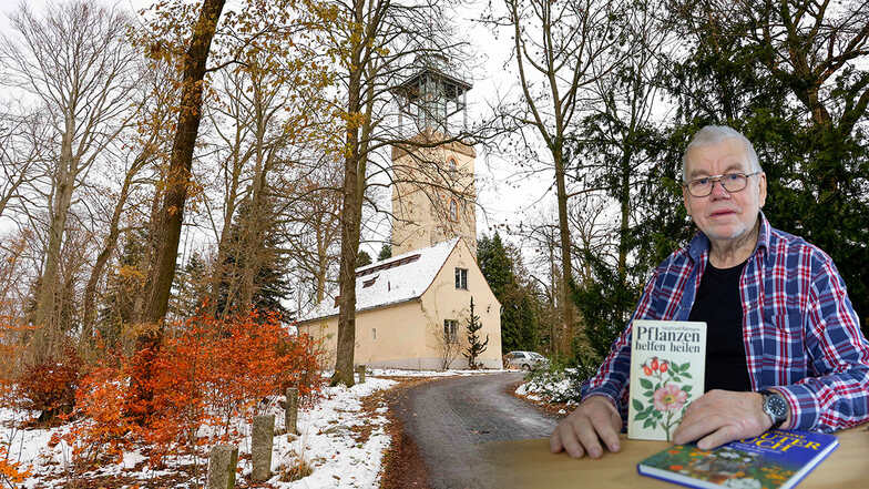Buchautor und Naturfreund Wolfgang Heichel sorgt sich um die Natur auf dem Hutberg in Kamenz.