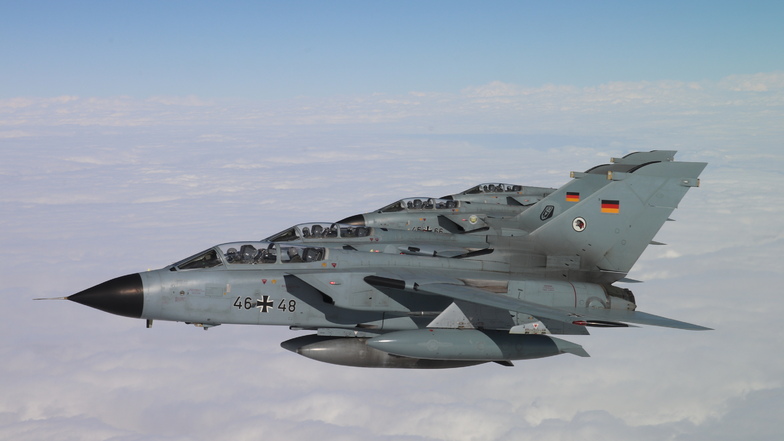 Krach über Döbeln: Die Bundeswehr ist am Mittwochnachmittag mit Kampfflugzeugen unterwegs gewesen.
