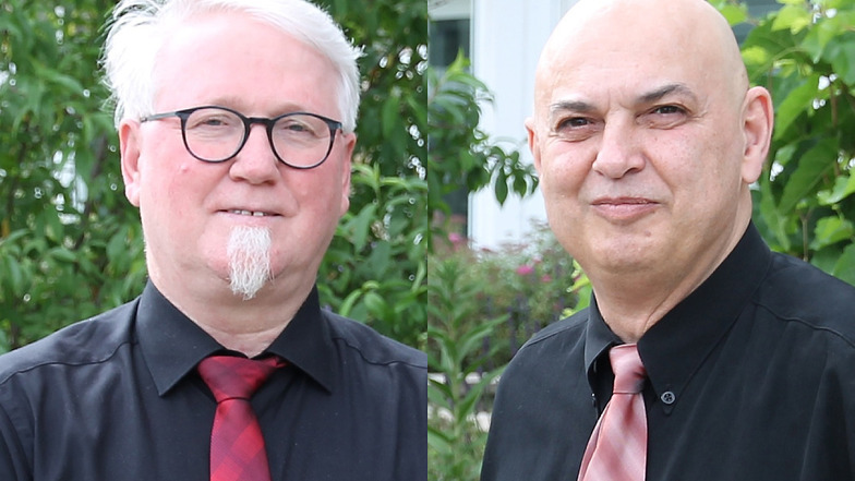 Bernd Wiesner (links) und Nourdin Kamlah sind die neuen Patientenfürsprecher im Lausitzer Seenland Klinikum – und dort heute erstmals persönlich anzutreffen.