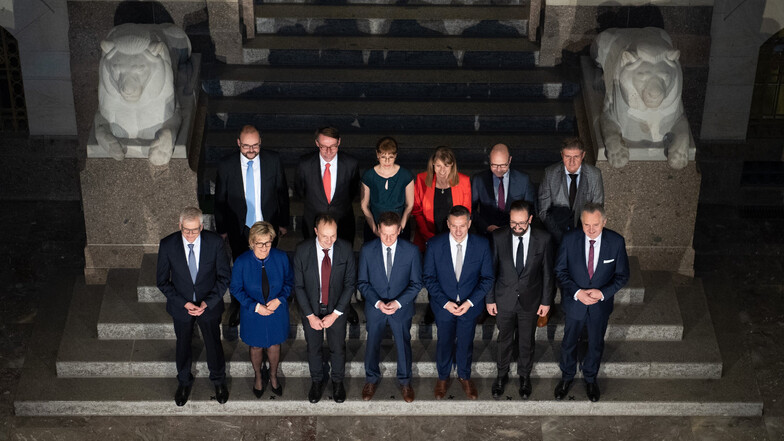 Das neue Kabinett der sächsischen Regierung.