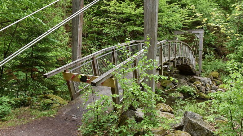 Die Arthur-Lohse-Brücke im Rabenauer Grund ist gesperrt.