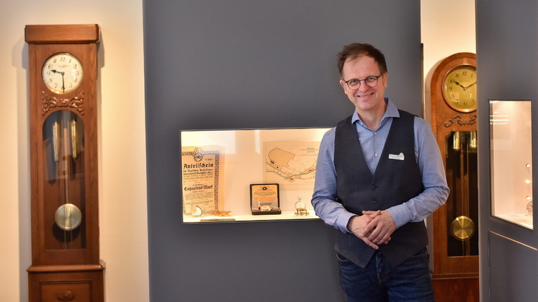 Der Leiter des Uhrenmuseums, Dr. Ulf Molzahn, ist am Sonntag Gastgeber der sachsenweiten Eröffnung des Internationalen Museumstages.