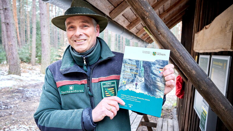 Der Forststeig ist ein Herzensprojekt von Uwe Borrmeister, dem Leiter des Forstbezirks Neustadt und gleichzeitig Chef des Nationalparks Sächsische Schweiz.