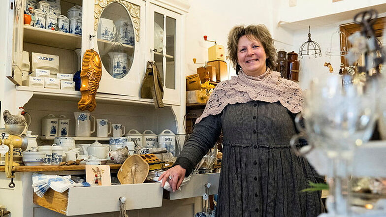 Frauke Kretschmer ist seit Jahren Inhaberin des Ladens Blütenweiss. Nun übernimmt sie das Caffé Kränzel.