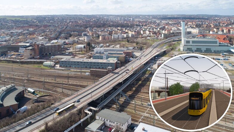 Für neue Straßenbahnlinie in Dresden - Nossener Brücke wird abgerissen