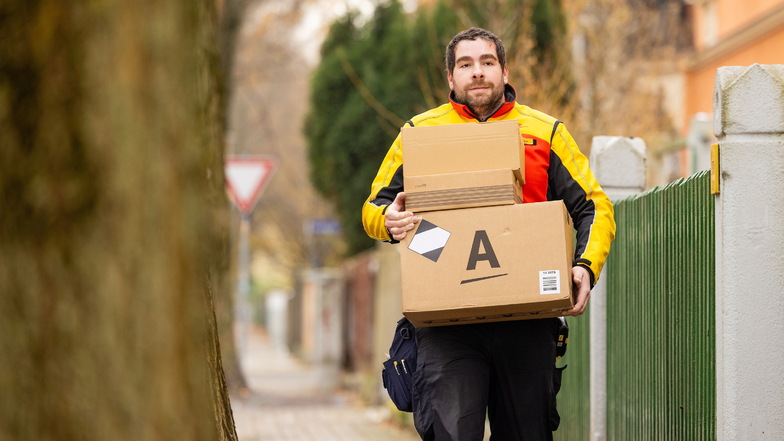 Arvid Richter ist er für viele Pakete und Päckchen in Dresden der Mann der letzten Meter.