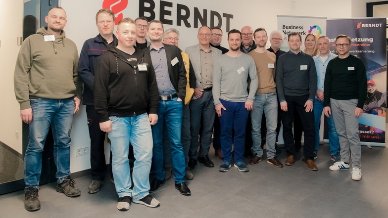 Diese Unternehmer kamen zum vierten Netzwerktreffen nach Kesselsdorf.