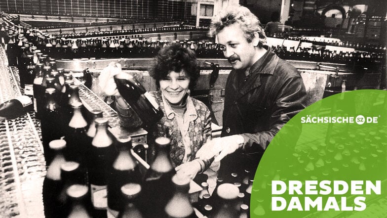 Die neue 1981 gebaute Brauerei in Coschütz ist die wichtigste Investition der einstigen DDR-Brauindustrie. Rund 1,5 Millionen Hektoliter Bier sind damals dort gebraut worden.