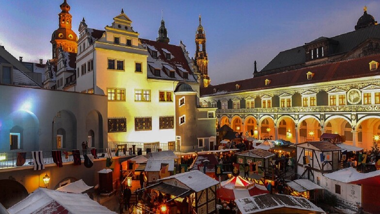 Einer der stimmungsvollsten Weihnachtsmärkte in Dresden ist jener im Stallhof.