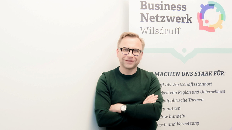 Thomas Gräbner (48) ist seit einem Jahr Vorstandschef des Business-Netzwerks Wilsdruff.