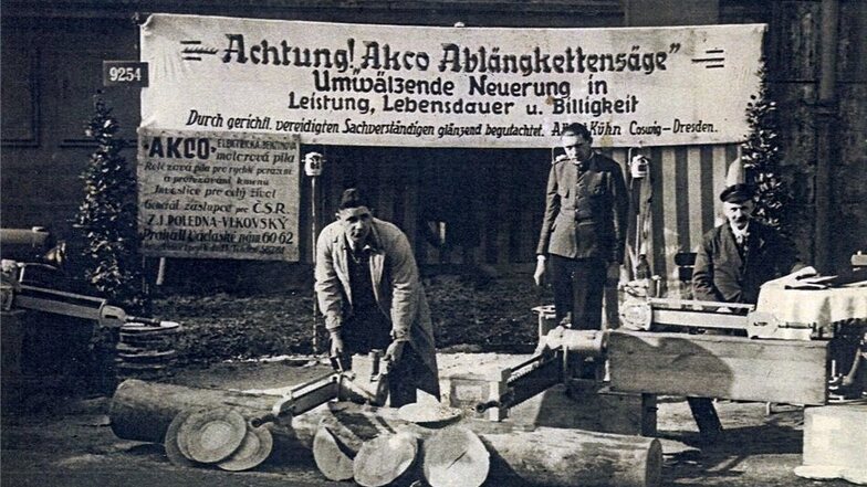 Schon in den 30er-Jahren war das Kötitzer Unternehmen AKCO auf großen Gewerbeausstellungen vertreten, wie zum Beispiel in Prag