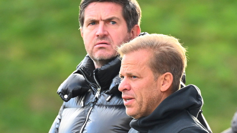 Mehr als ein Zweckbündnis: Dynamos Sportgeschäftsführer Ralf Becker und Trainer Markus Anfang.