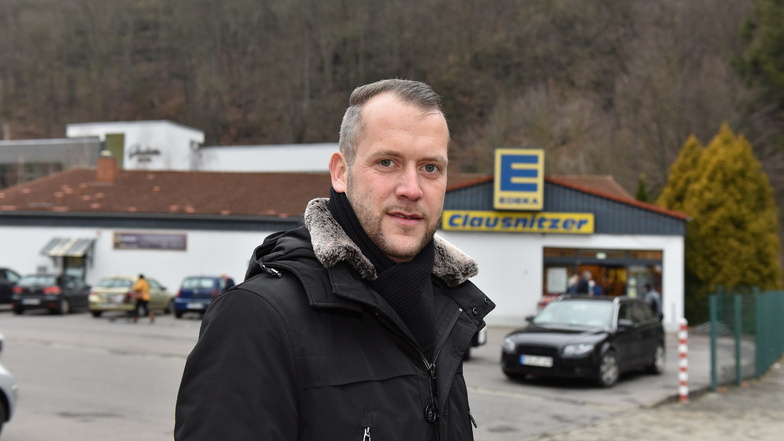 Glashüttes Bürgermeister Sven Gleißberg (38) will dafür kämpfen, dass die Glashütter auch am Ende des Jahres Lebensmittel in der Kernstadt einkaufen können.