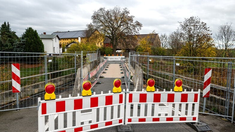 Die Gadewitzer Brücke ist die einzige im Landkreis Mittelsachsen, die komplett für den Fahrzeugverkehr gesperrt ist.