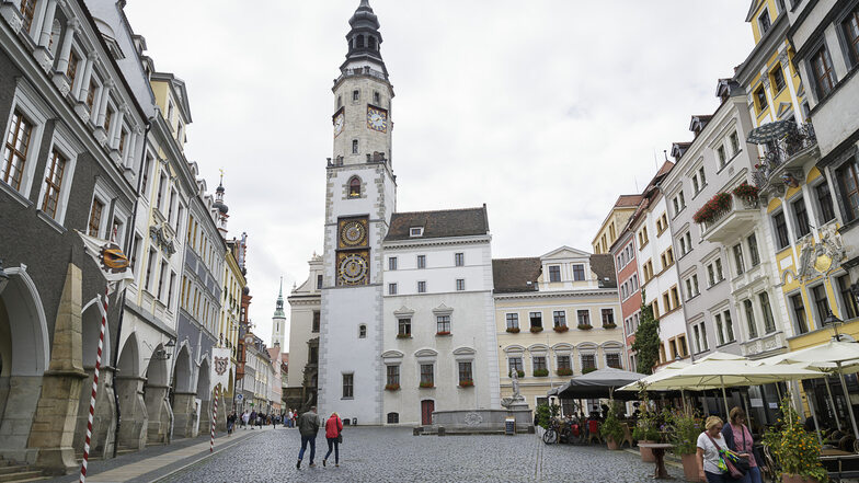 Blick auf das Görlitzer Rathaus, das 2019 auf eine 650-jährige Geschichte zurücblicken kann.
