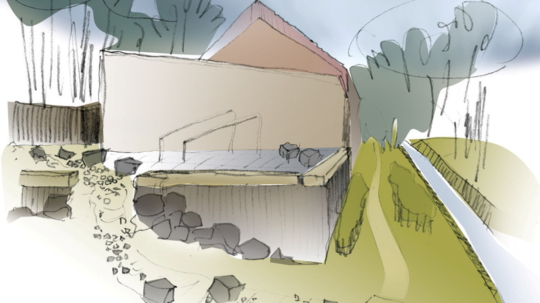 So könnte der Aktivpark Hofegrund bald aussehen - hier ein geplantes Wasserspiel. Die Visualisierungen sind beispielhaft.
