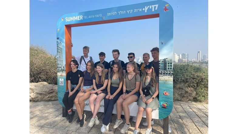 Großenhainer und Meißner Gymnasiasten im Juni vorigen Jahres in Tel Aviv.