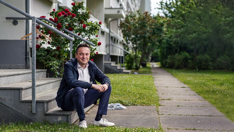 "Der Innenhof hier, das war meine Welt": FDP-Fraktionschef Robert Malorny in seinem alten Wohnviertel.