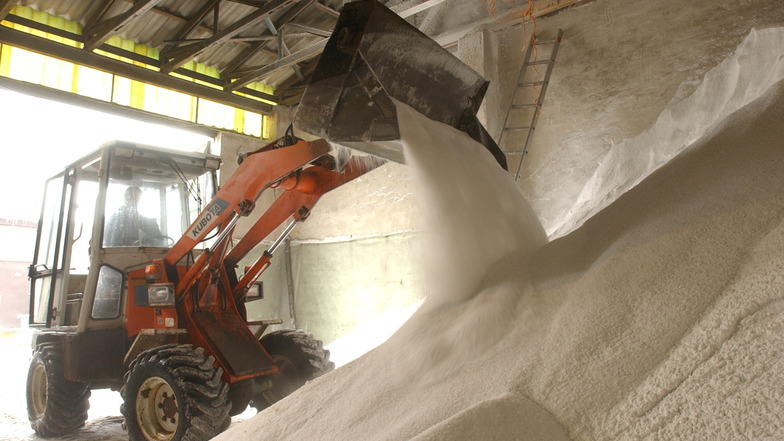 Die Gemeinde Klingenberg hat sich einen Salzvorrat von 80 Tonnen angelegt.
