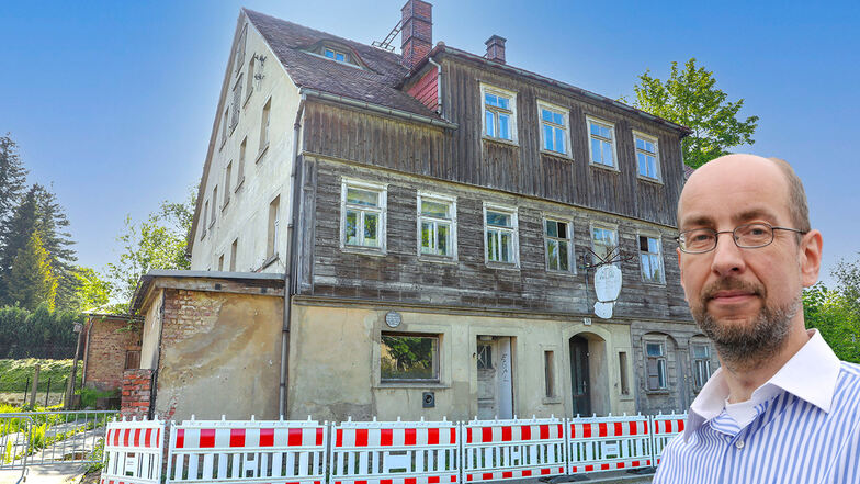 Die Stadt Seifhennersdorf hat das eigentlich dem Abriss geweihte "Gambrinus"-Haus an Thomas Göttsberger, den Denkmalretter aus Ostritz, verkauft.