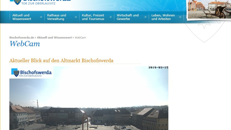 Vor einem Jahr gab es auf der Schiebocker Stad-Webseite noch Bilder von der Webcam am Altmarkt. Im Mai war dann damit Schluss.