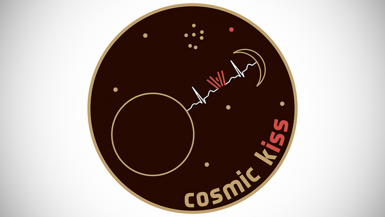 Cosmic Kiss hieß die Weltraummission von Matthias Maurer. Das Logo ist inspiriert von der Himmelsscheibe von Nebra.