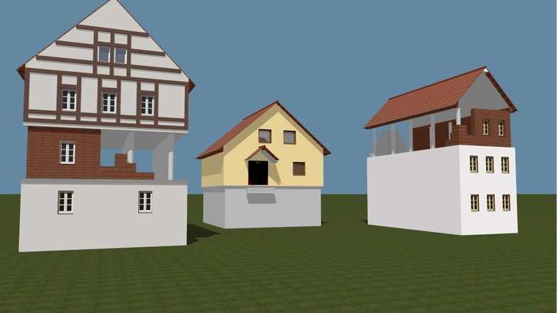 Untersucht wurden verschiedene Modelle der Haushebung, schließlich entschied man sich dafür, die Häuser auf einen Betonsockel zu stellen.