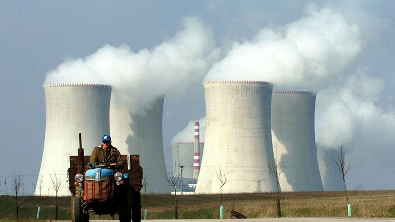 Blick auf das Atomkraftwerk Dukovany.